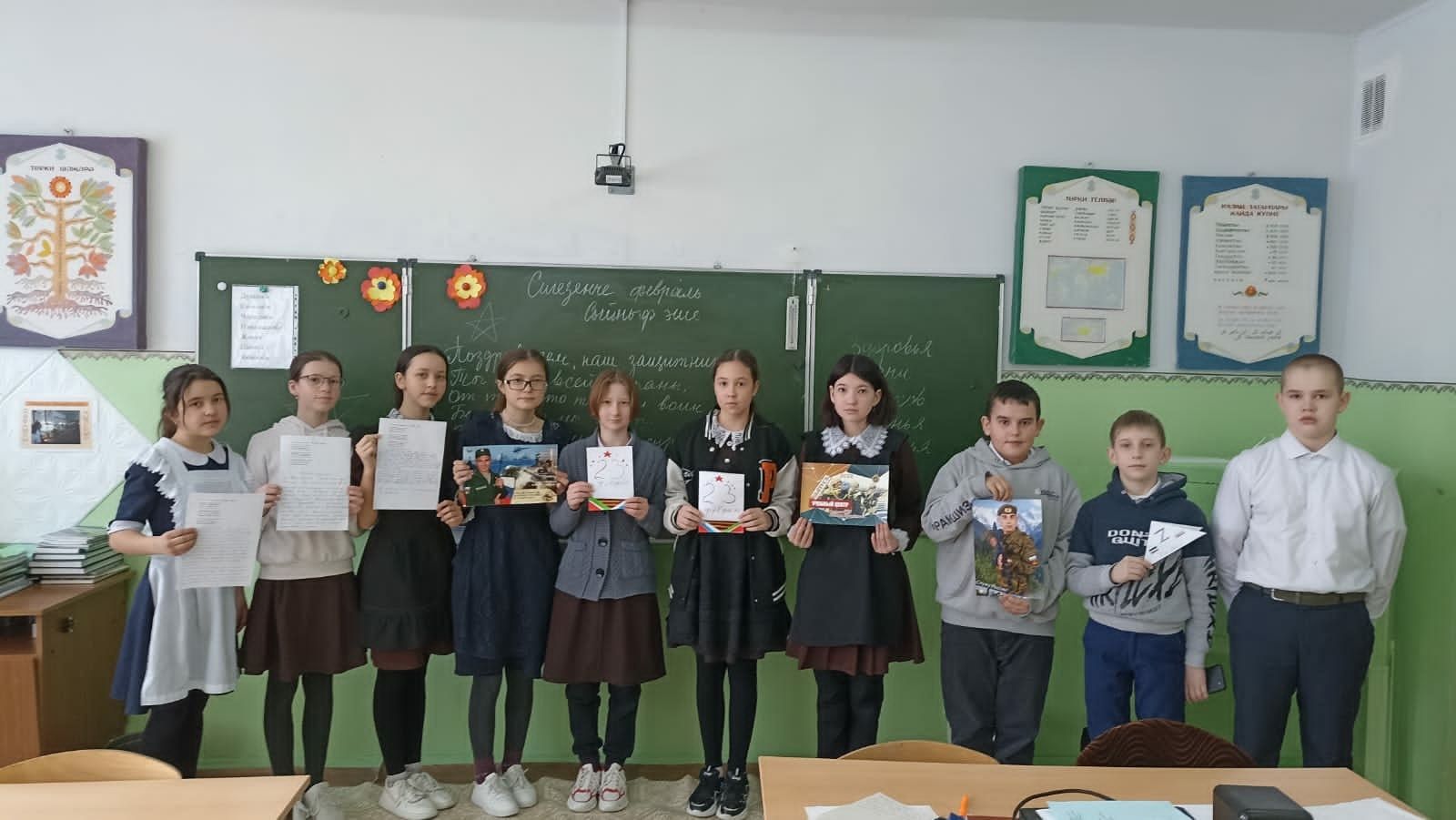 Түбән Чыршылы мәктәбе укучылары «Солдатка хат» акциясенә кушылды