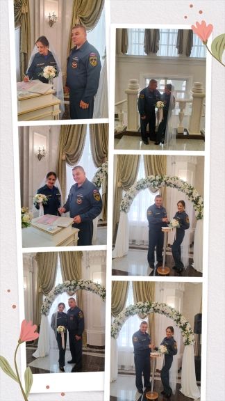 Лениногорск ЗАГС бүлегендә һөнәри бәйрәмдә янгын сүндерүчеләр никахларын рәсмиләштерде