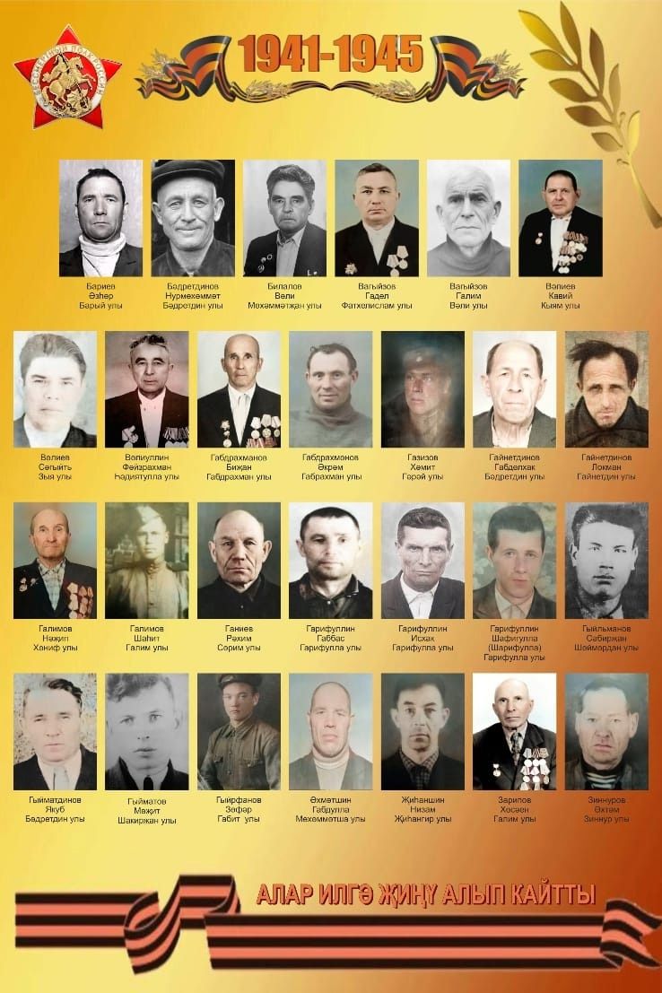 Керкәле авылының Бөек Ватан сугышы ветераннары истәлеге - стендта