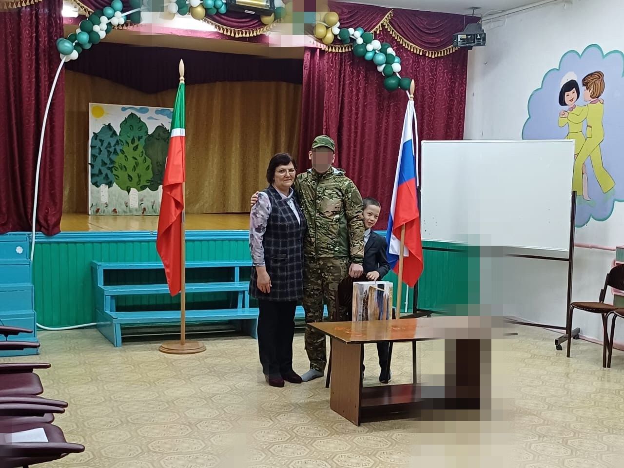 Түбән Чыршылы мәктәбендә хәрби операциядә катнашучы якташ хәрби белән очрашу үтте