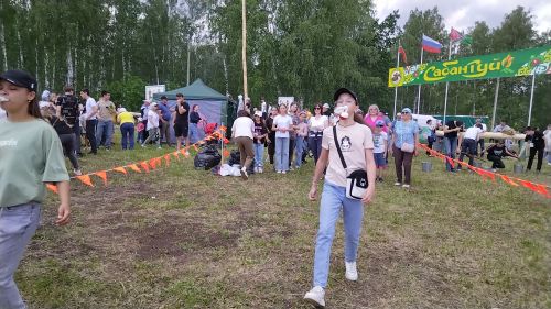 Сабантуйда халык уеннарында катнашучылар күп (+фотолар)
