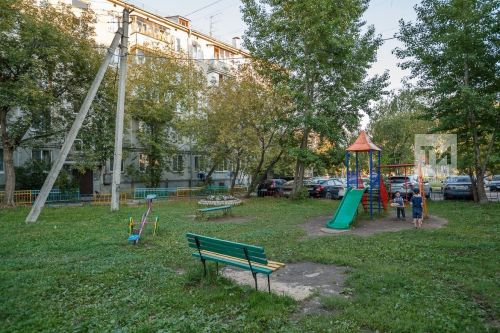 Эт балалар мәйданчыгында баланың йөзенә ташланган
