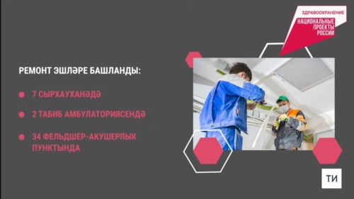 Татарстанда 2024 елда илкүләм проект буенча 105 медицина учреждениесе ремонтланачак