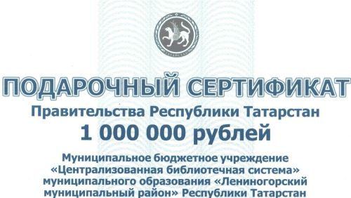 Лениногорскиның үзәкләштерелгән китапханәләр системасы 1 миллион сумлык грант отты