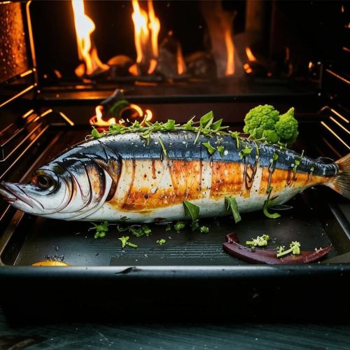 Мичтә пешкән скумбрия