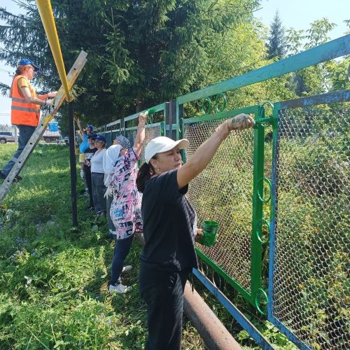 Тимәш авылында төзекләндерү эшләре бара