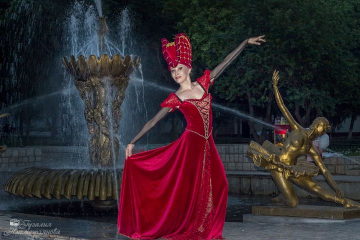 Лениногорск фонтанындагы балеринага җан кергән (ФОТОЛАР)