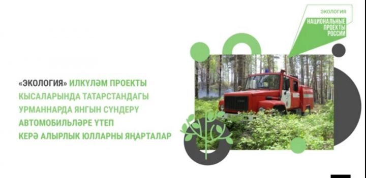 «Экология» проекты буенча Татарстанда урман янгынын сүндерү машиналары өчен юллар төзелә