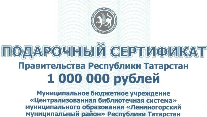 Лениногорскиның үзәкләштерелгән китапханәләр системасы 1 миллион сумлык грант отты