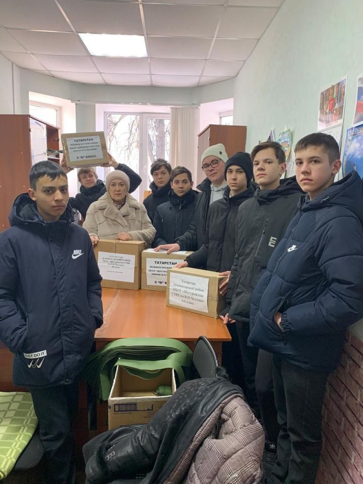 Шөгер мәктәбе коллективыннан һәм мәктәп укучысы Саматтан хәрби операциядәгеләргә ярдәм