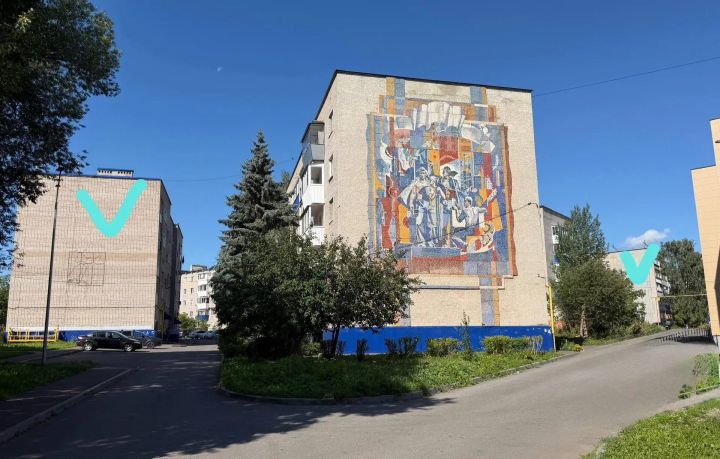 Лениногорскида күпфатирлы йорт фасадларында мурал һәм көзгеле мозаика барлыкка киләчәк